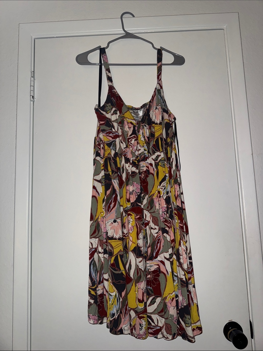 torrid Floral Spaghetti Strap Mini Dress in Pink, Yellow & Olive